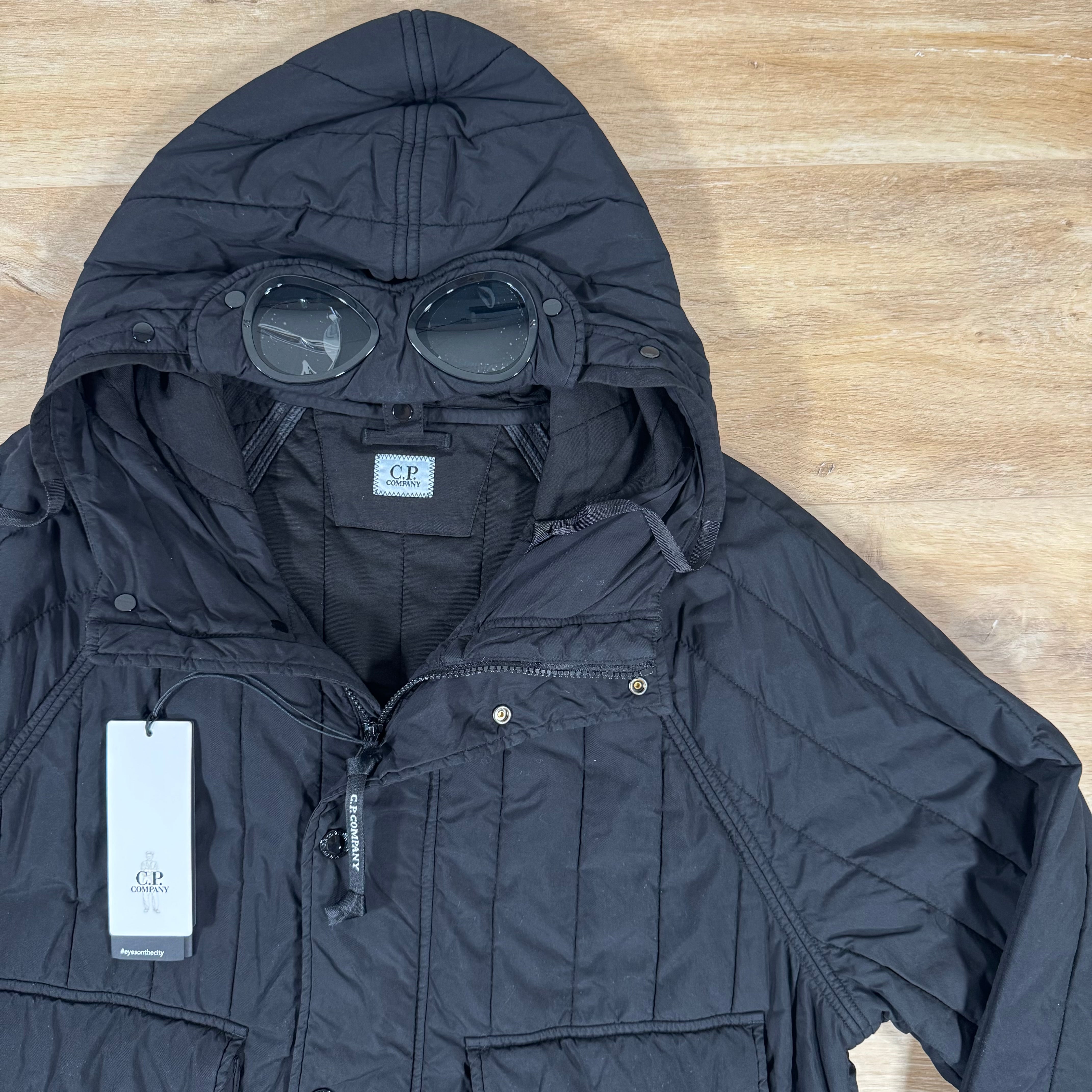 C.P. Company GD Liner Padded Goggle Jacket in Black – Label Menswear
