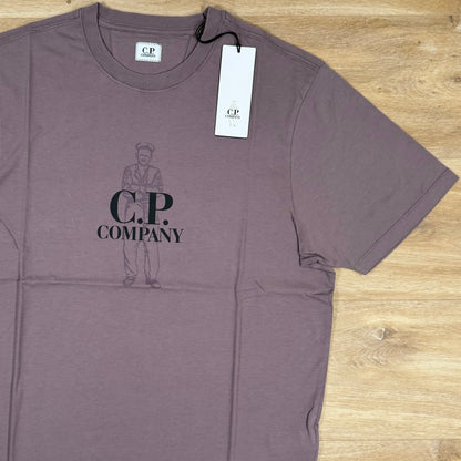 C.P. Company British Sailor T-Shirt in Purple Dove