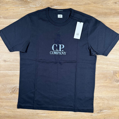 C.P. Company 30/2 Mercerized Jersey Twisted British Sailor T-Shirt in Navy