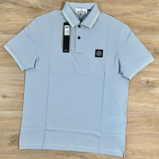 Stone Island Patch Polo Shirt in Sky Blue
