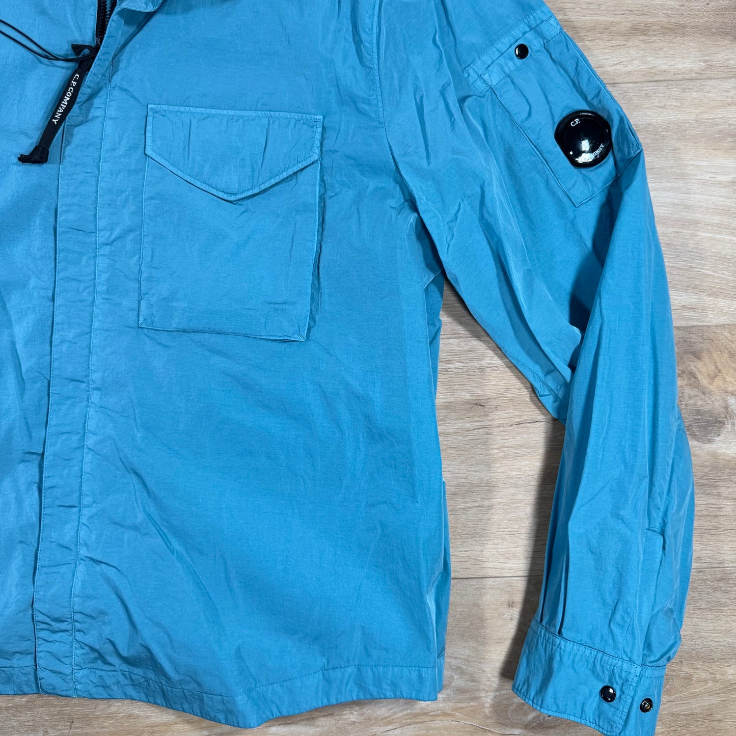 C.P. Company Chrome-R Lens Overshirt in Aegean Blue