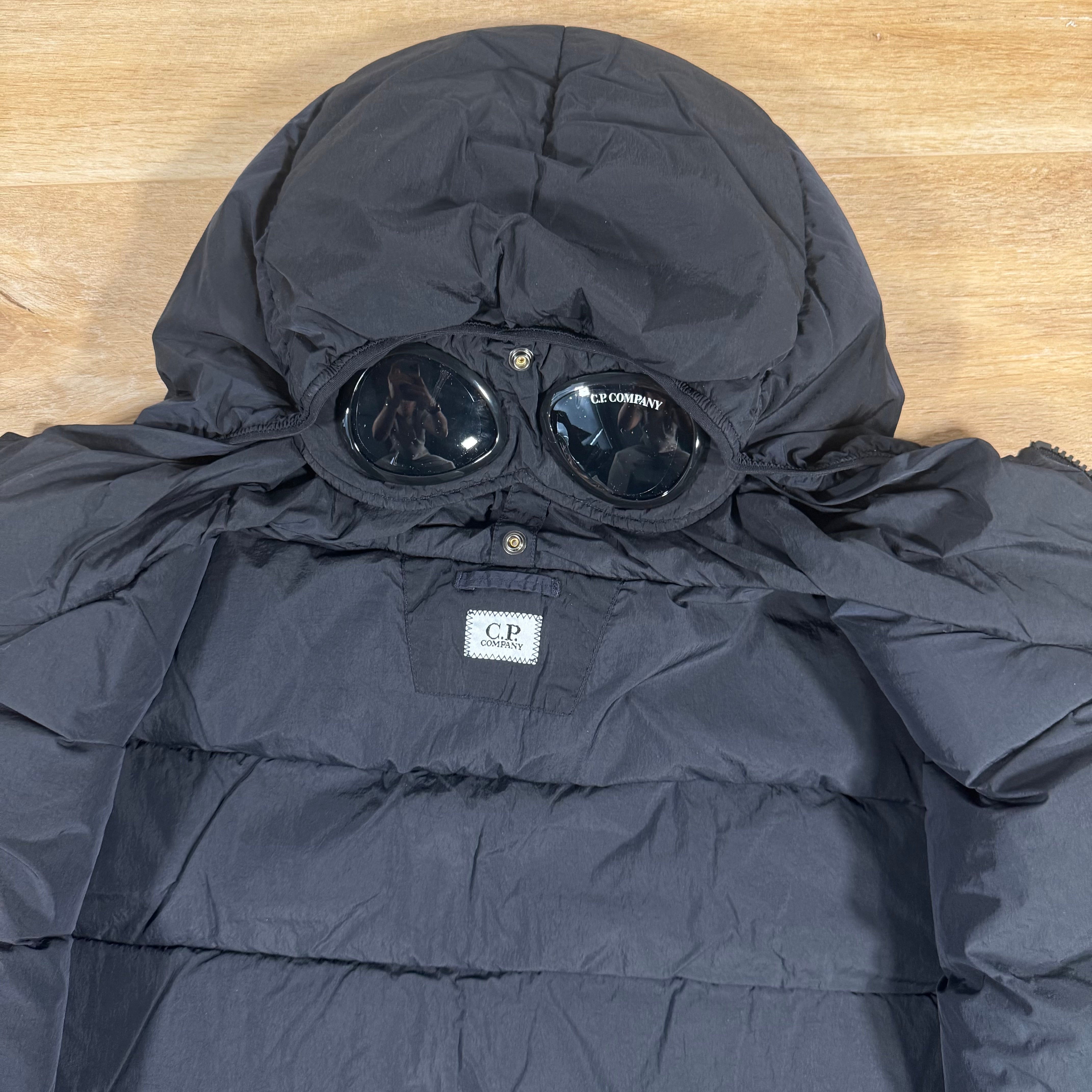 C.P. Company Chrome-R Goggle Down Jacket in Navy – Label Menswear
