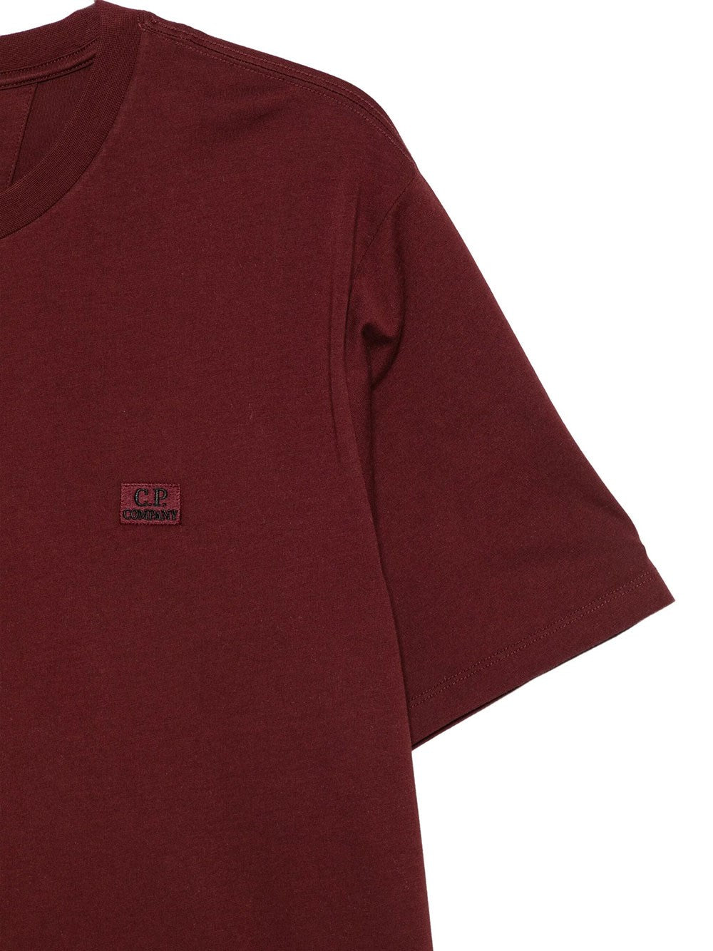C.P. Company 30/1 Jersey Logo Patch T-Shirt in Andorra - Red