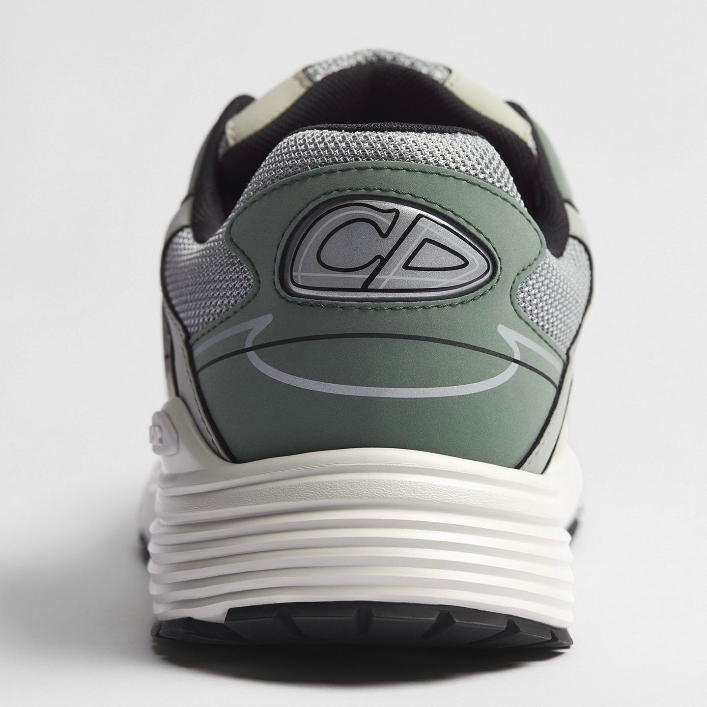 Dior B30 Countdown Sneaker in Gray Technical Mesh with Cedar Green, Gray and Cream Technical Fabric