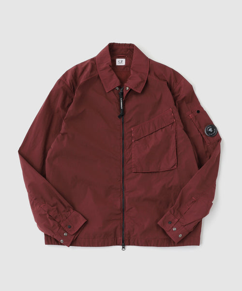 C.P. Company Chrome-R Chest Pocket Lens Overshirt in Andorra - Red