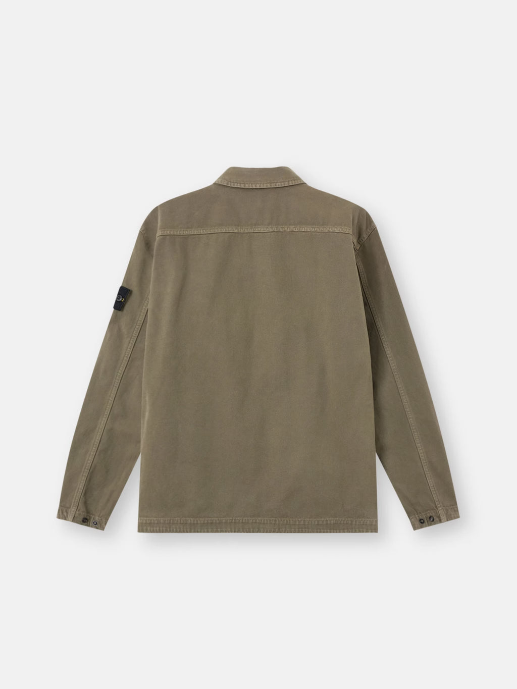 Stone Island Organic Panama Cotton 'Old' Effect Overshirt in Sand