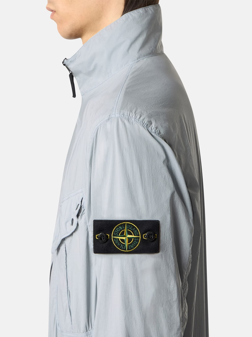 Stone Island Ultralight Nylon Stretch-TC Overshirt in Ash Grey