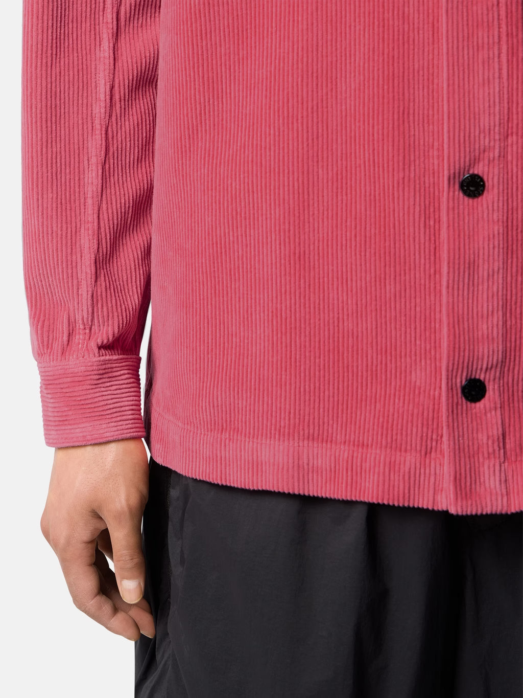 Stone Island Organic Cotton Corduroy 800 Chest Pocket Overshirt in Geranium
