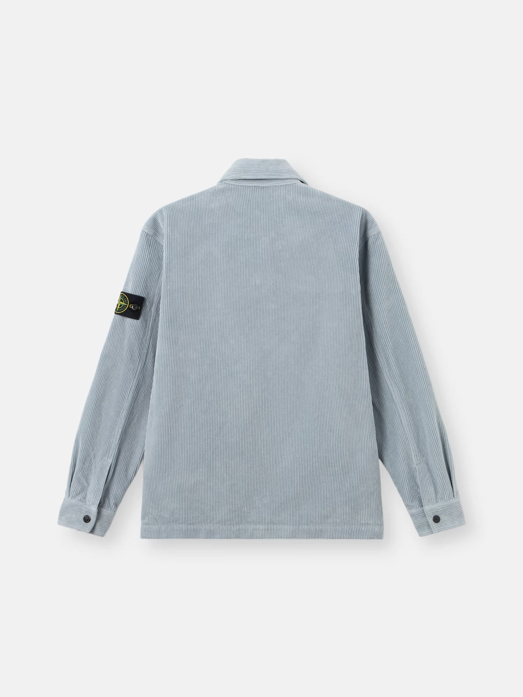 Stone Island Organic Cotton Corduroy 800 Chest Pocket Overshirt in Ash Grey