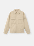 Stone Island All-Weather Cotton Canvas Ghost Overshirt in Beige