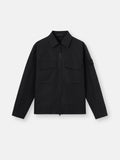 Stone Island All-Weather Cotton Canvas Ghost Overshirt in Black
