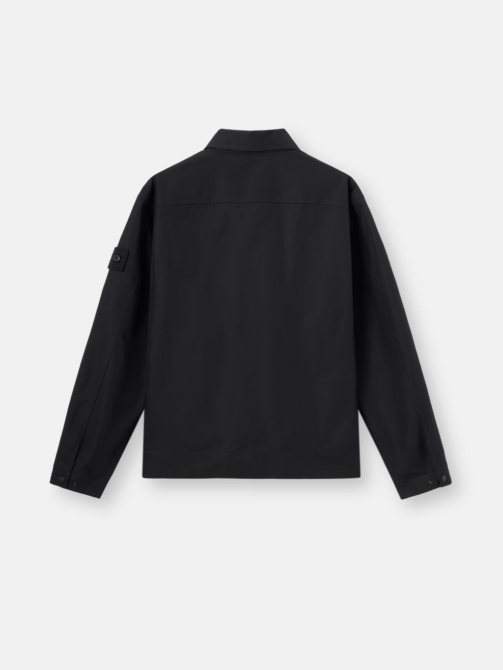 Stone Island All-Weather Cotton Canvas Ghost Overshirt in Black
