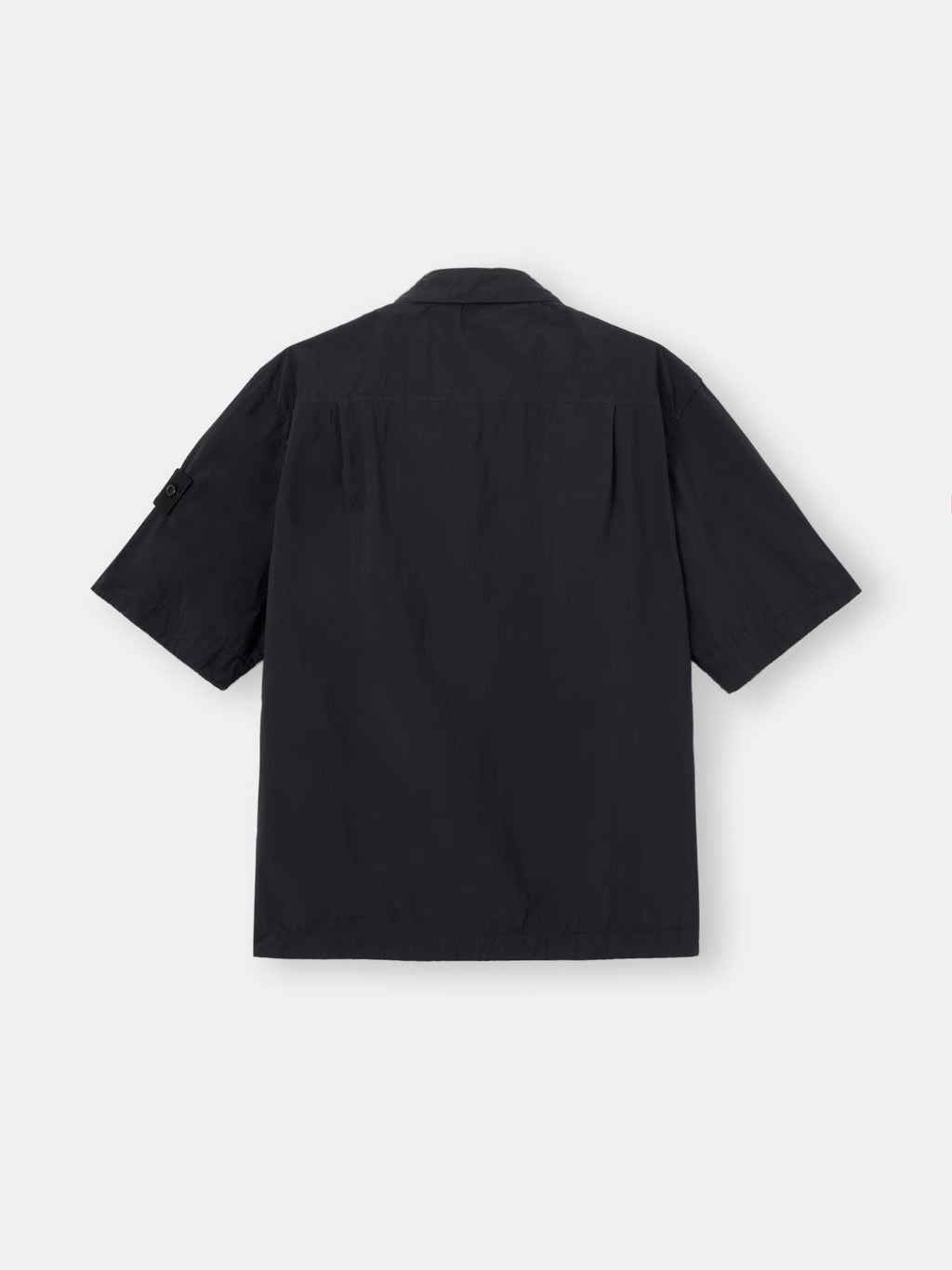Stone Island Nylon Smerigliato Ghost Short-Sleeve Shirt in Black