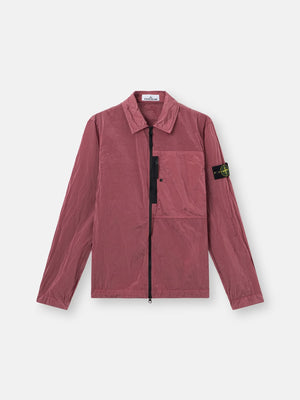 Stone Island Nylon Metal Chest Pocket Overshirt in Geranium