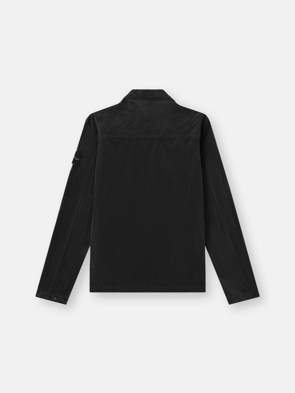 Stone Island Nylon Metal Chest Pocket Overshirt in Black