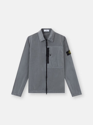 Stone Island Nylon Metal Chest Pocket Overshirt in Ash Grey