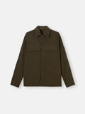 Stone Island Ghost Nylon Smerigliato Overshirt in Military Green