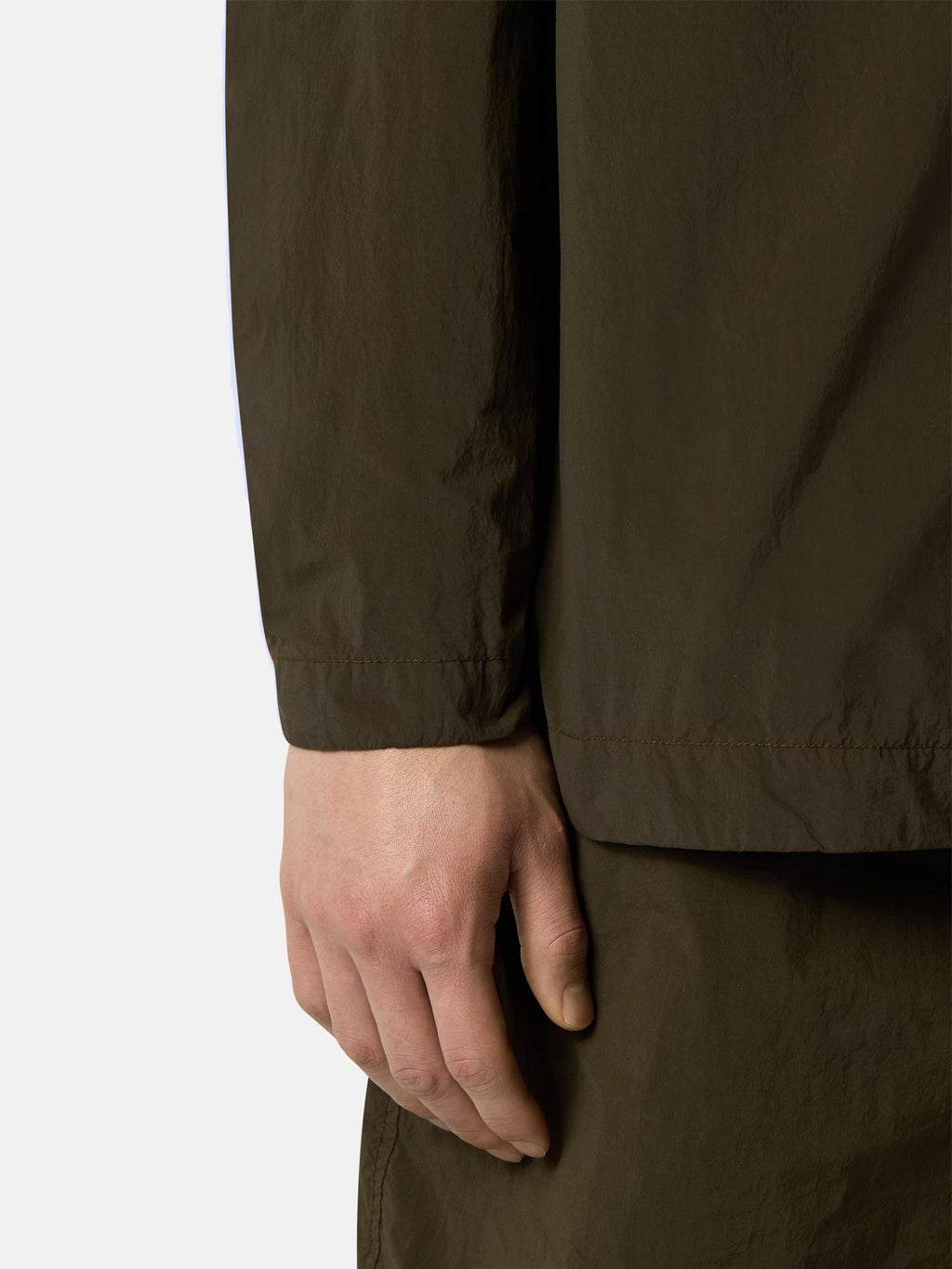 Stone Island Ghost Nylon Smerigliato Overshirt in Military Green