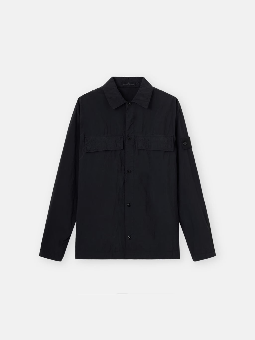 Stone Island Ghost Nylon Smerigliato Overshirt in Black