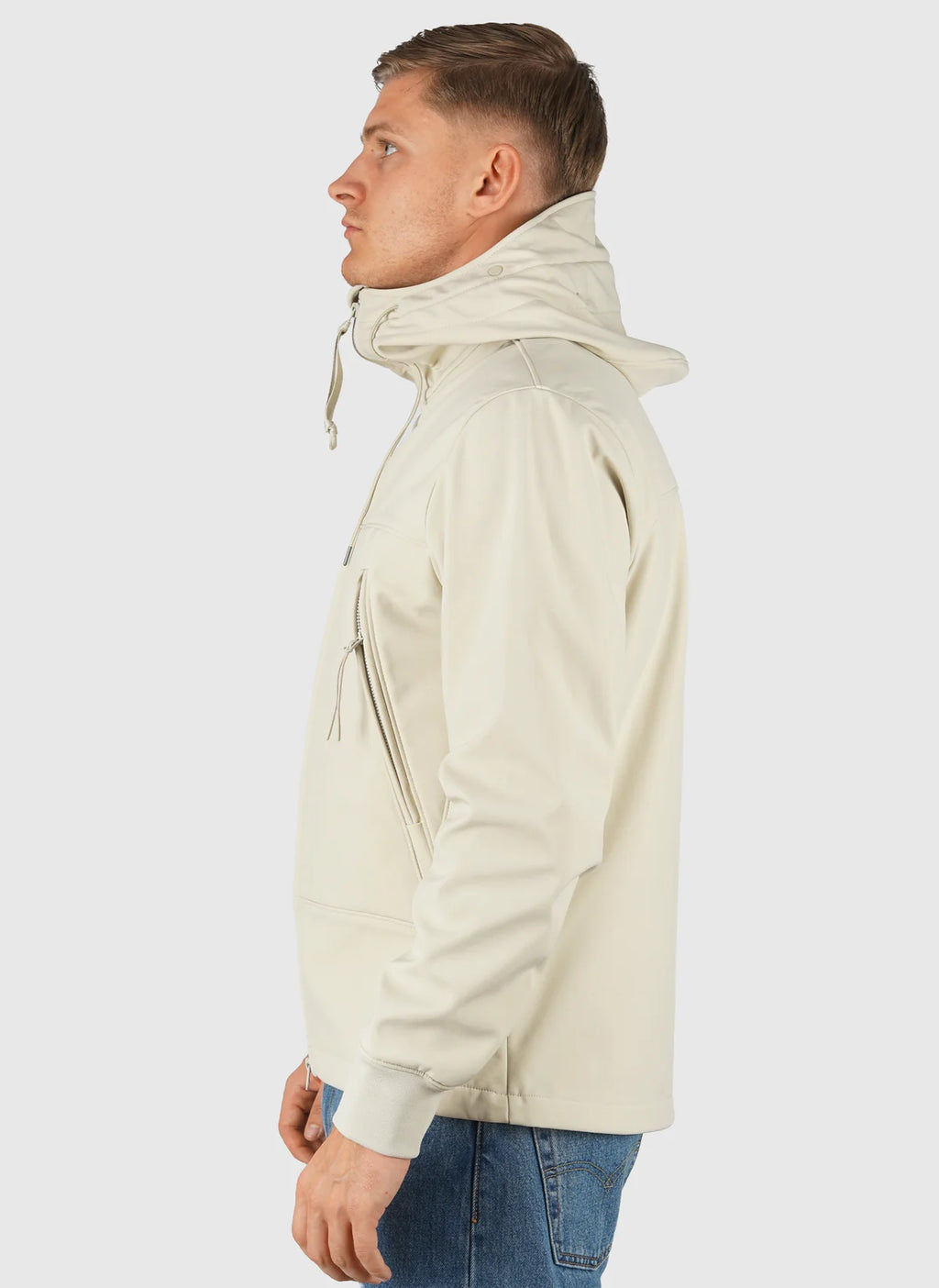 C.P. Company Shell-R Goggle Jacket in Silver Birch
