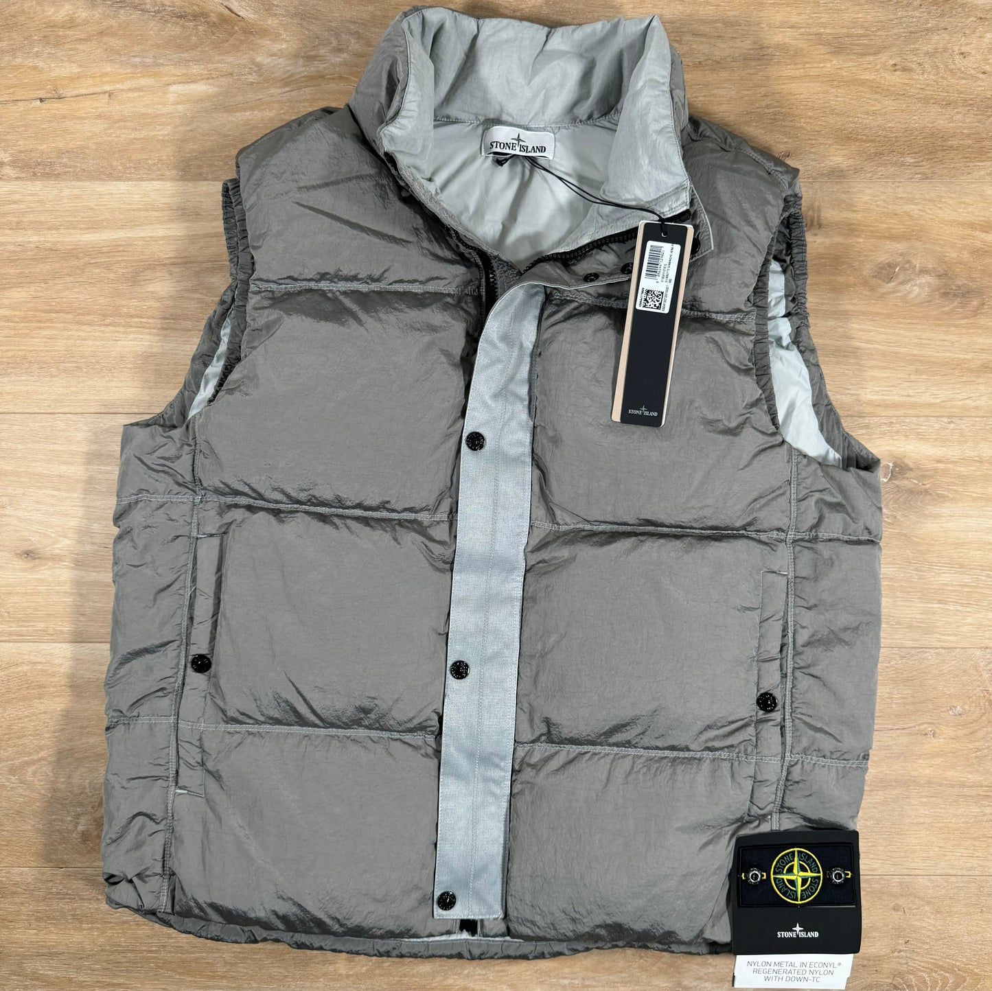 Stone Island Nylon Metal Down-TC Gilet in Grey