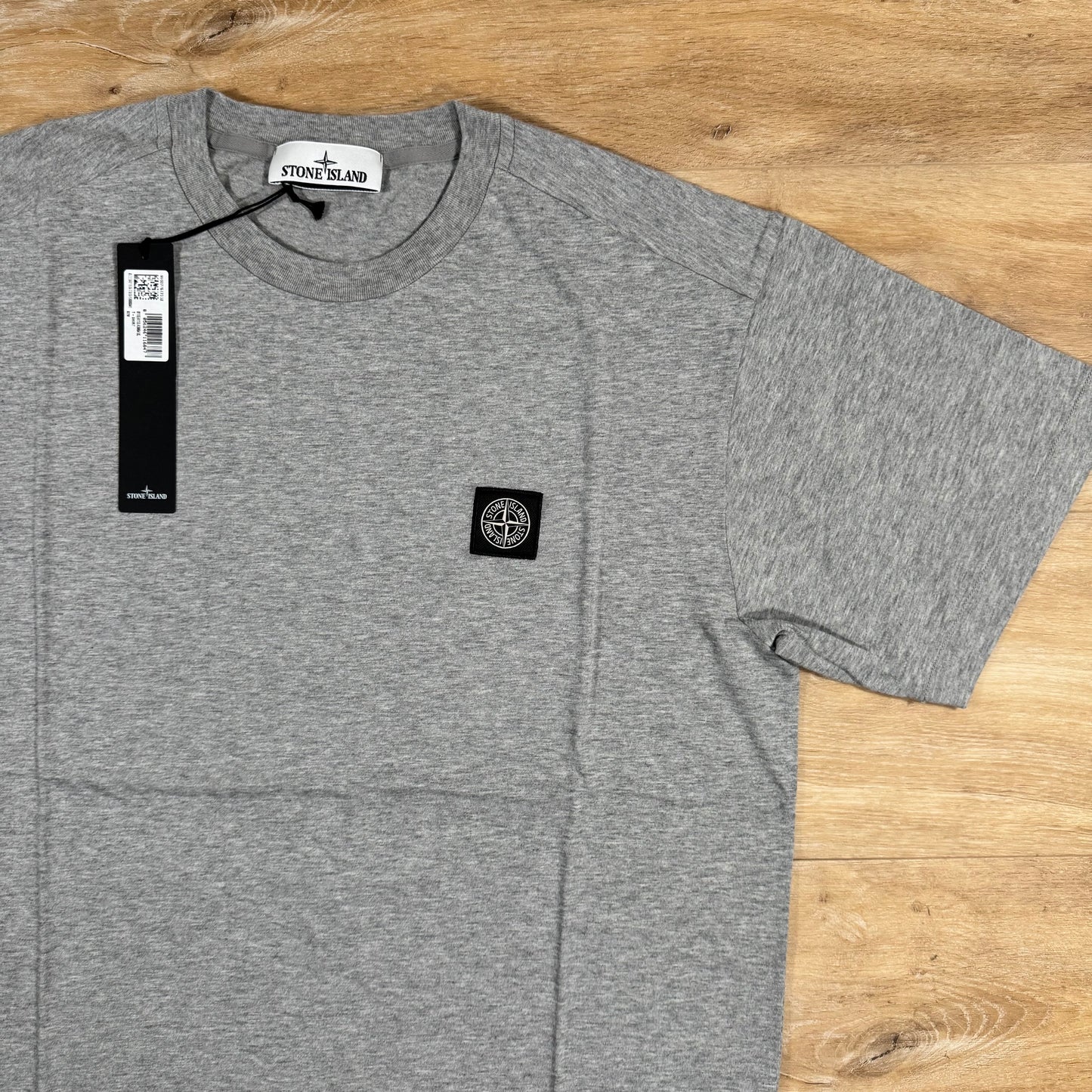 Stone Island Patch Logo T-Shirt in Grey