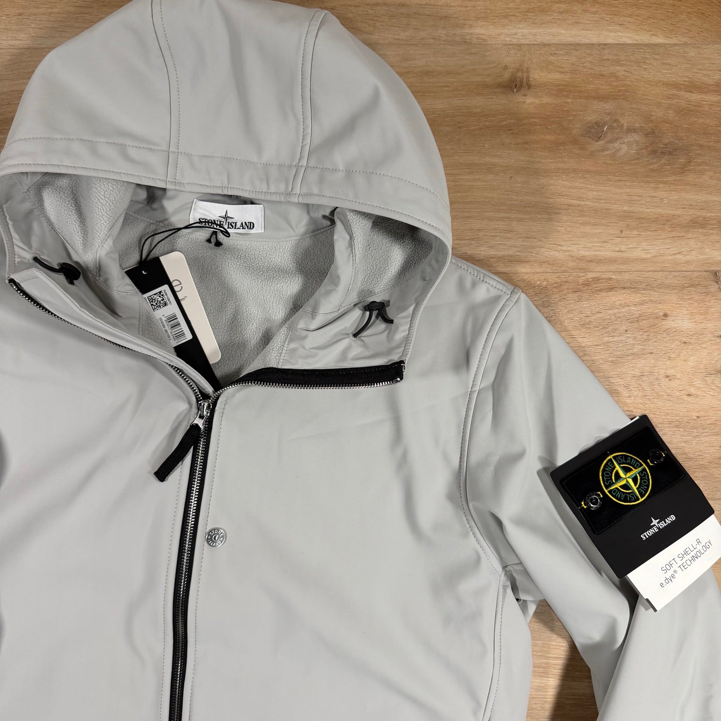 Stone Island Soft Shell-R Jacket in Pearl Grey