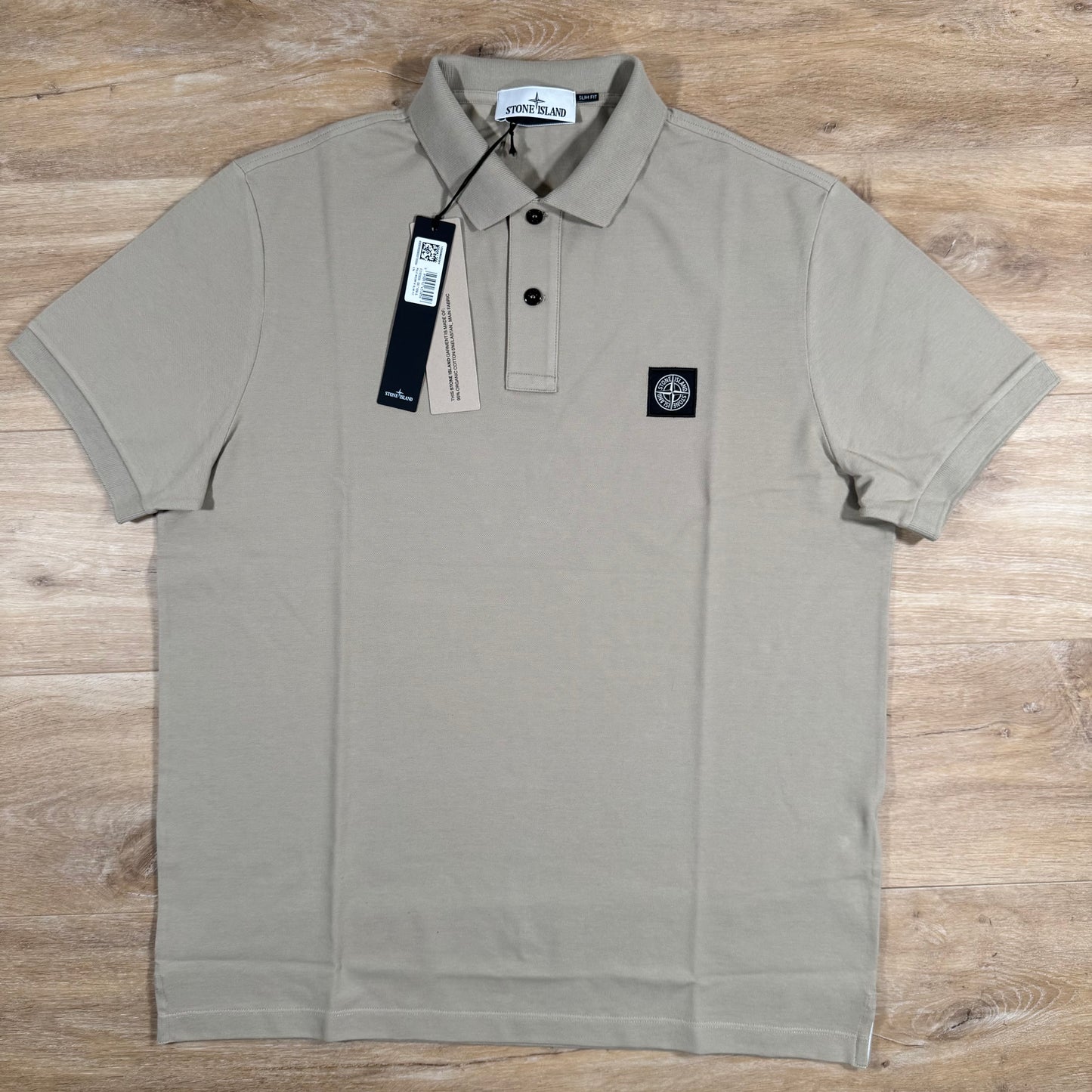 Stone Island Organic Cotton Pique Polo Shirt in Desert