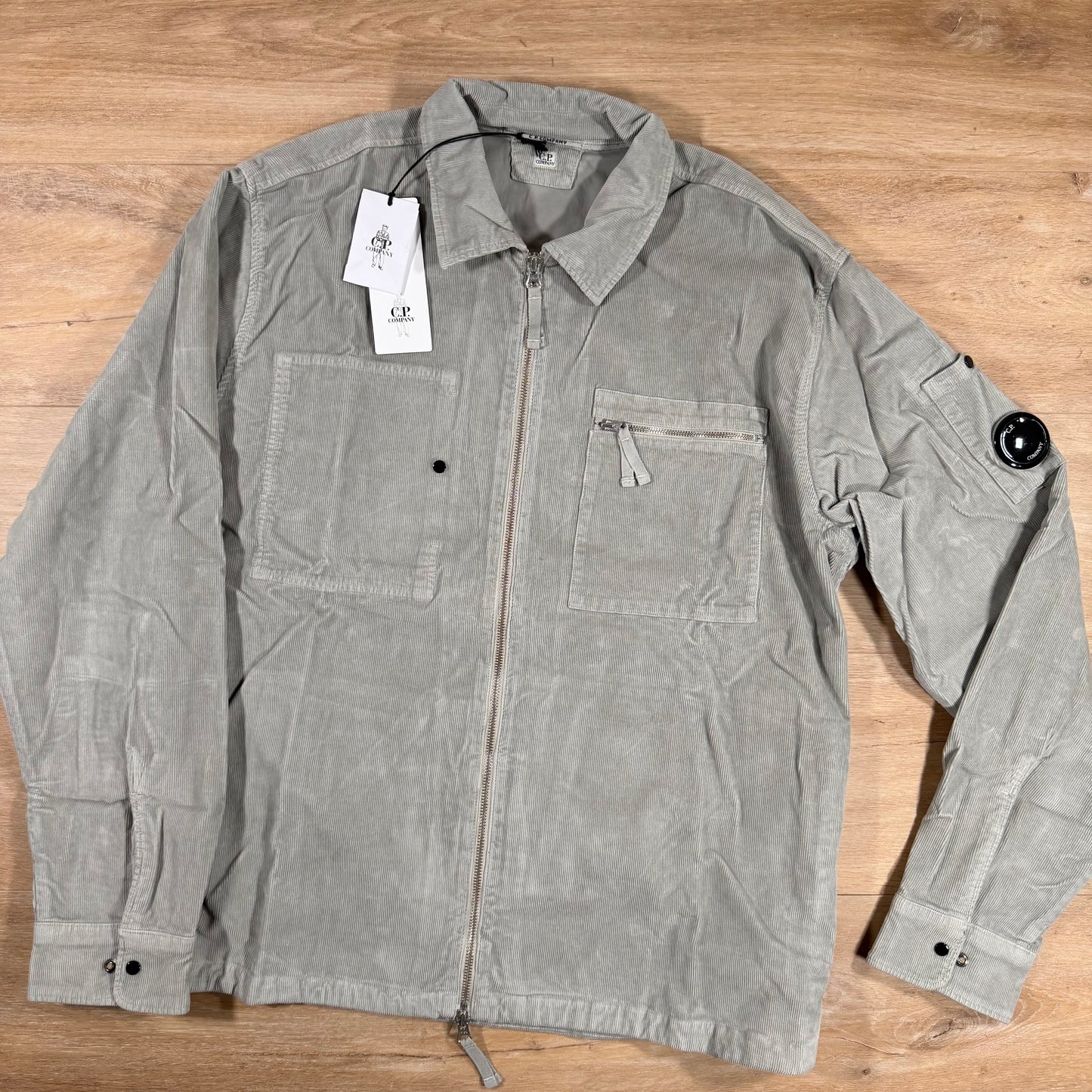C.P. Company Corduroy Lens Overshirt in London Fog