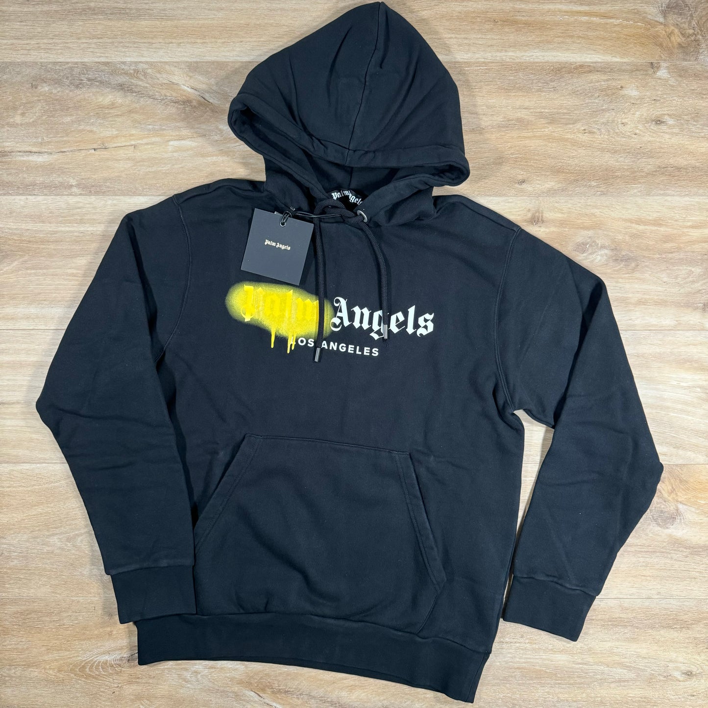 Palm Angels Los Angeles Sprayed Hoodie in Black