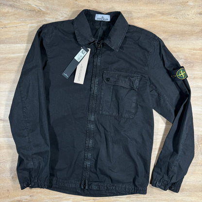 Stone Island Old Treatment Overshirt in Black