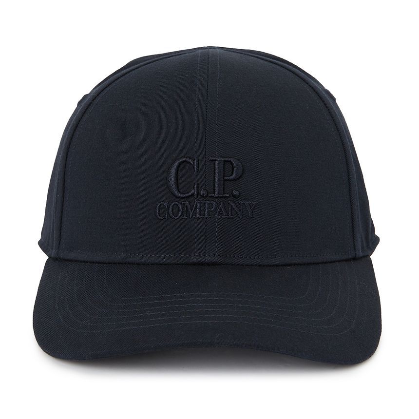 C.P. Company Gabardine Logo Cap in Navy