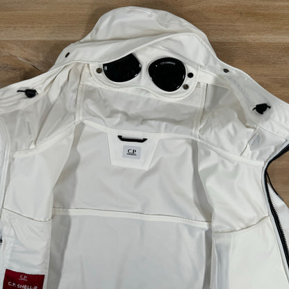 C.P. Company Soft Shell Goggle Jacket in White
