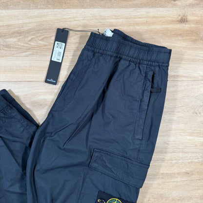 Stone Island Stretch Cotton Tela Cargo Pants in Navy