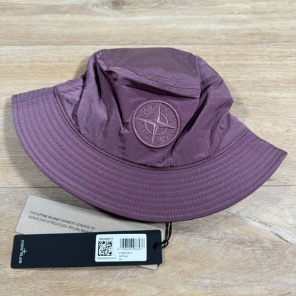 Stone Island Nylon Metal Embroidered Bucket Hat in Rose Quartz