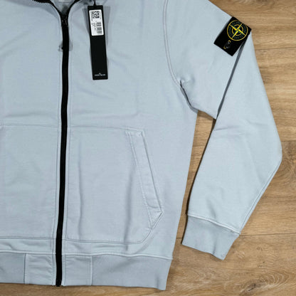 Stone Island Full-Zip Sweatshirt in Sky Blue