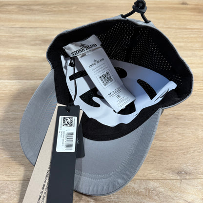Stone Island Nylon Metal Baseball Cap in Pearl Grey