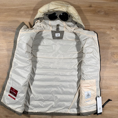 C.P. Company D.D. Shell Goggle Down Gilet in Pistachio Shell