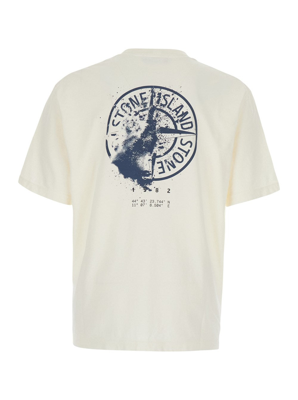 Stone Island 'Desert' Print T-Shirt in Ivory