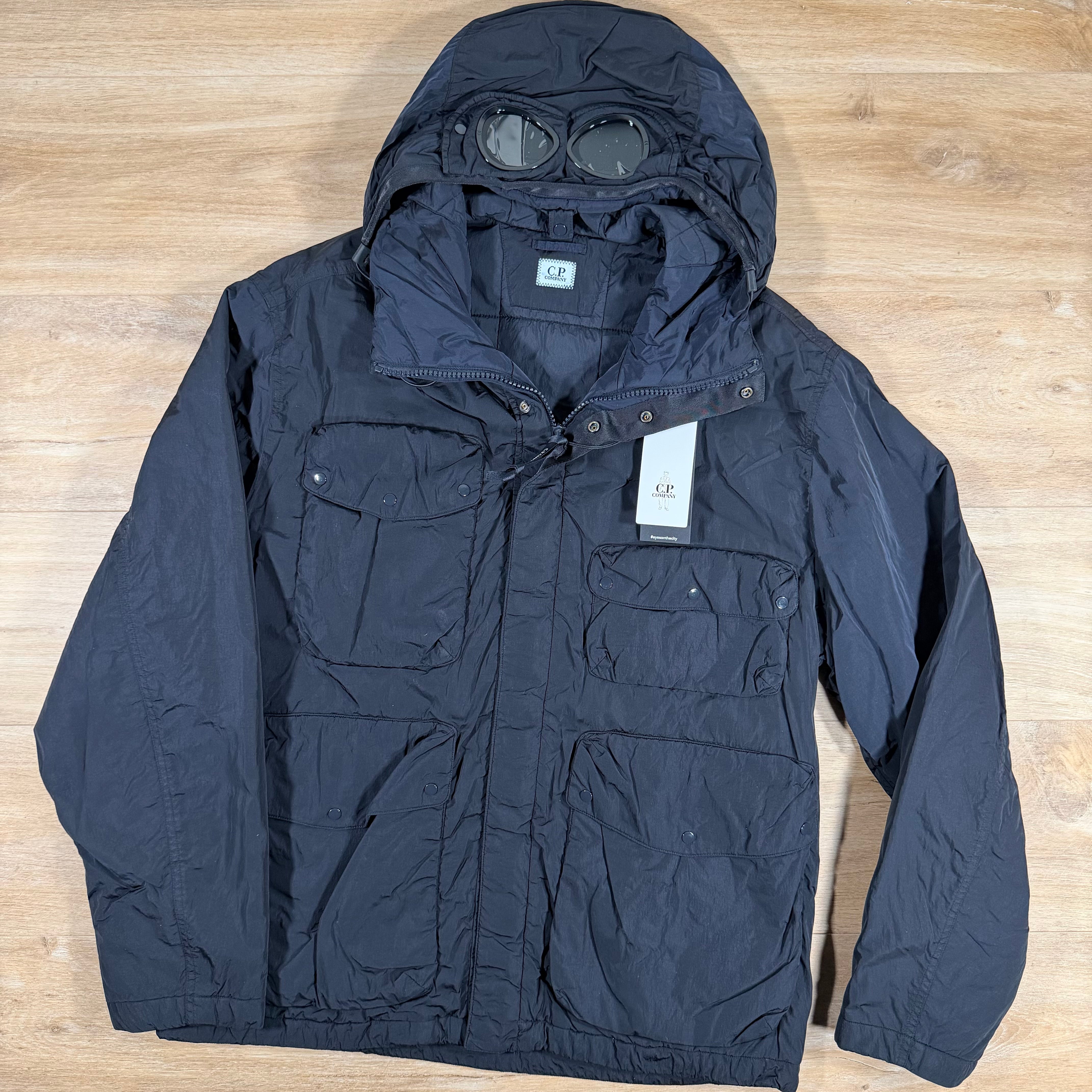 C.P. Company Chrome-R Padded Goggle Jacket in Navy – Label Menswear
