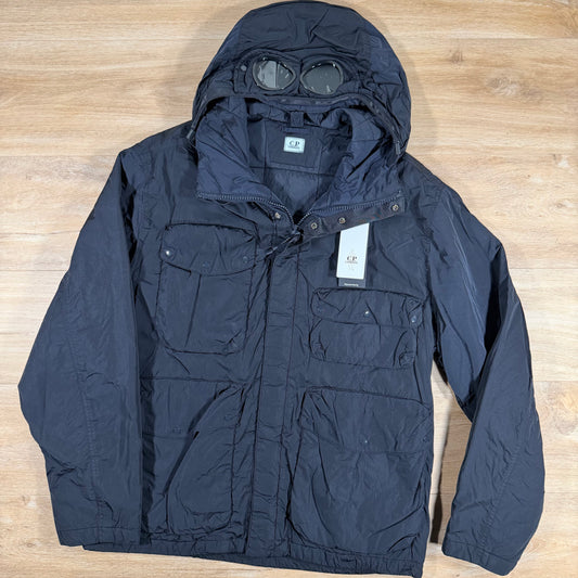 C.P. Company Chrome-R Padded Goggle Jacket in Navy