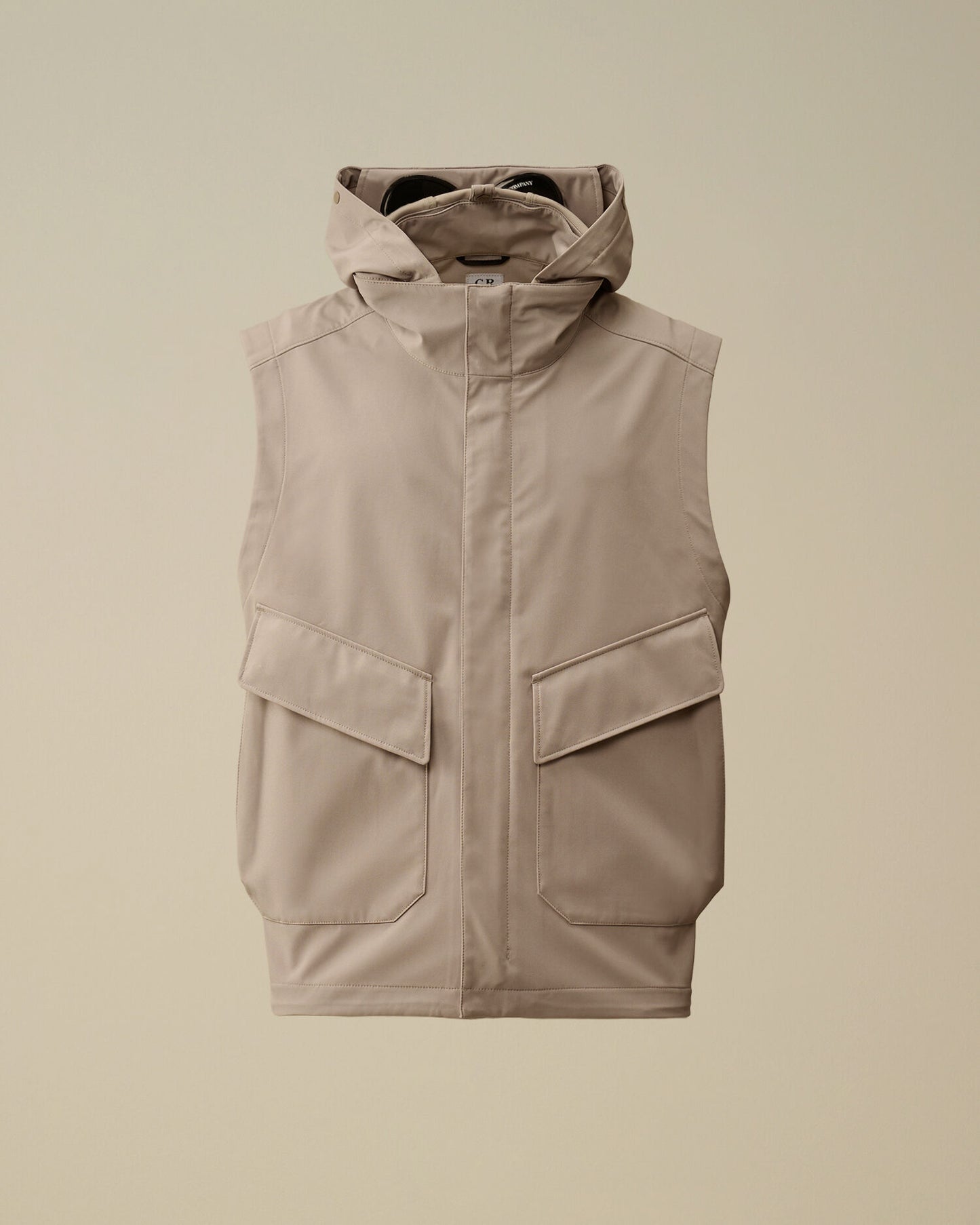C.P. Company Shell-R Goggle Gilet in Dove