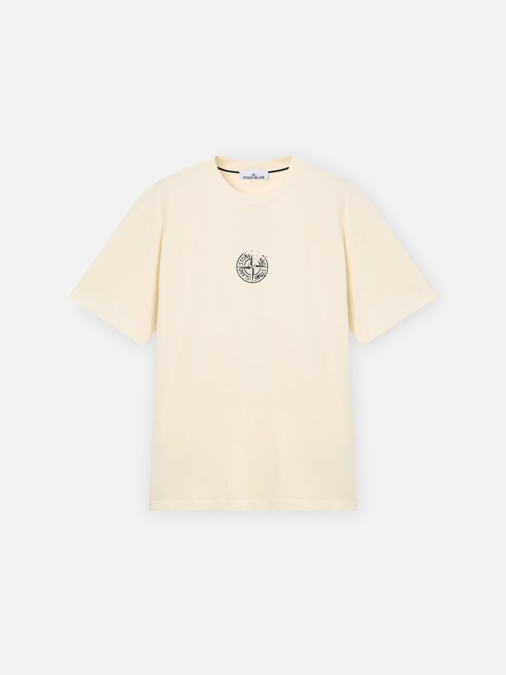 Stone Island 'Vertical Placement' Print T-Shirt in Ivory
