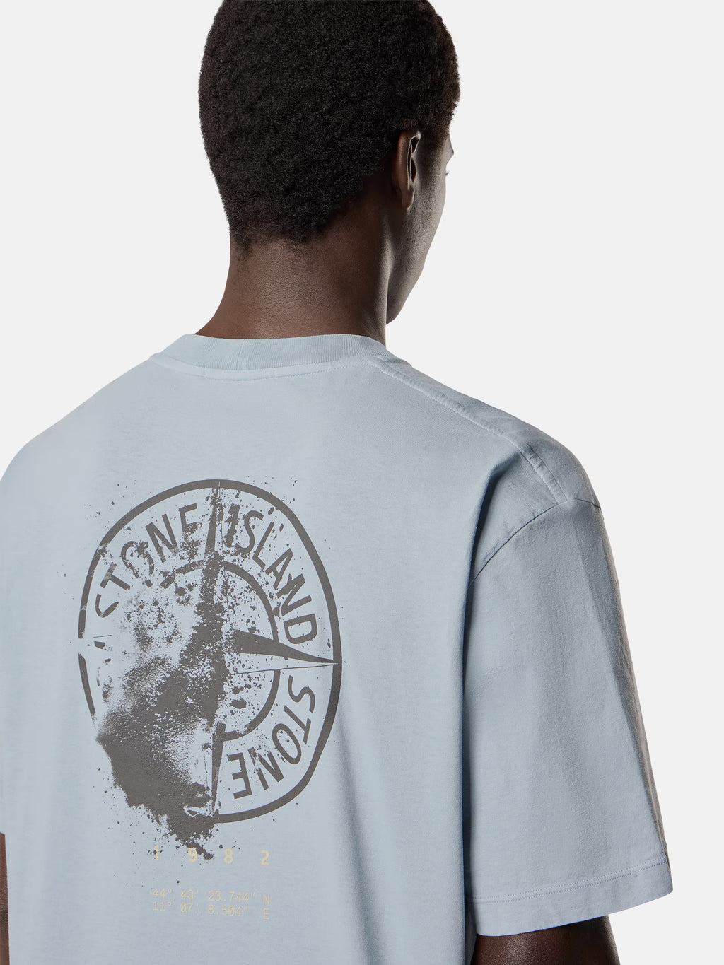 Stone Island 'Desert' Print T-Shirt in Ash Grey