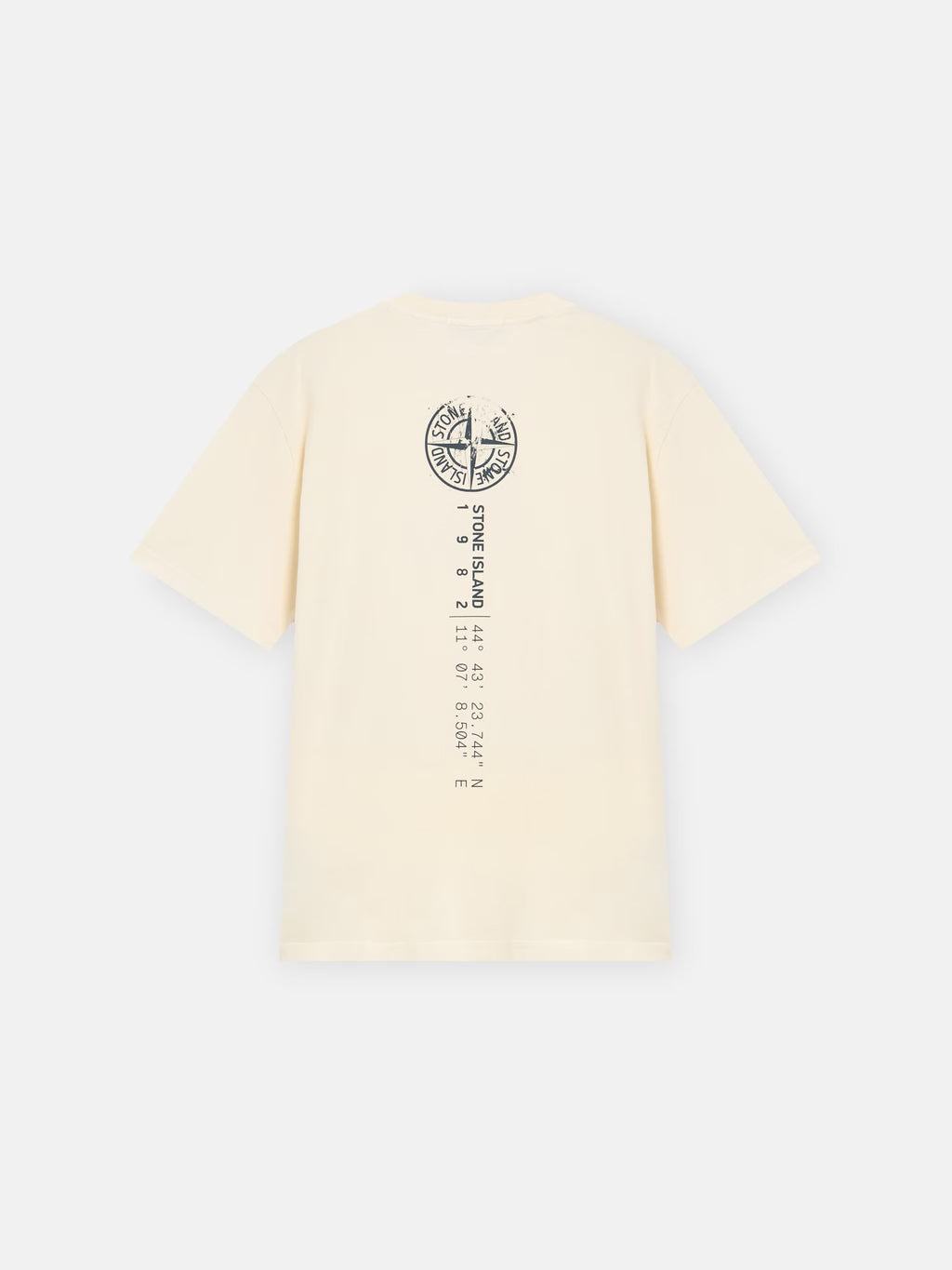 Stone Island 'Vertical Placement' Print T-Shirt in Ivory