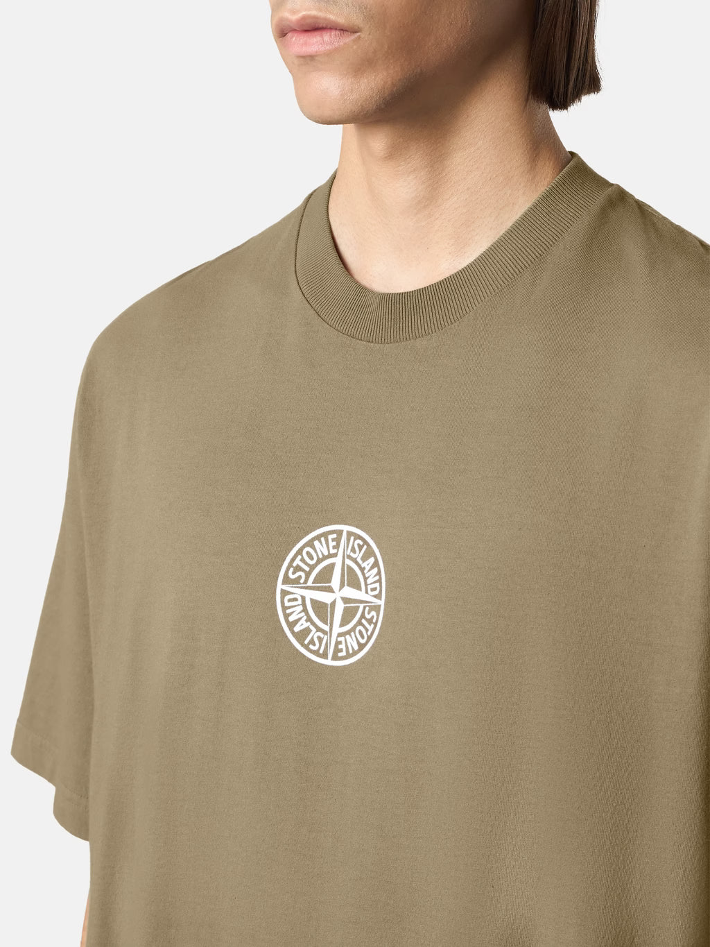 Stone Island 'Low Infos' Print T-Shirt in Military Green