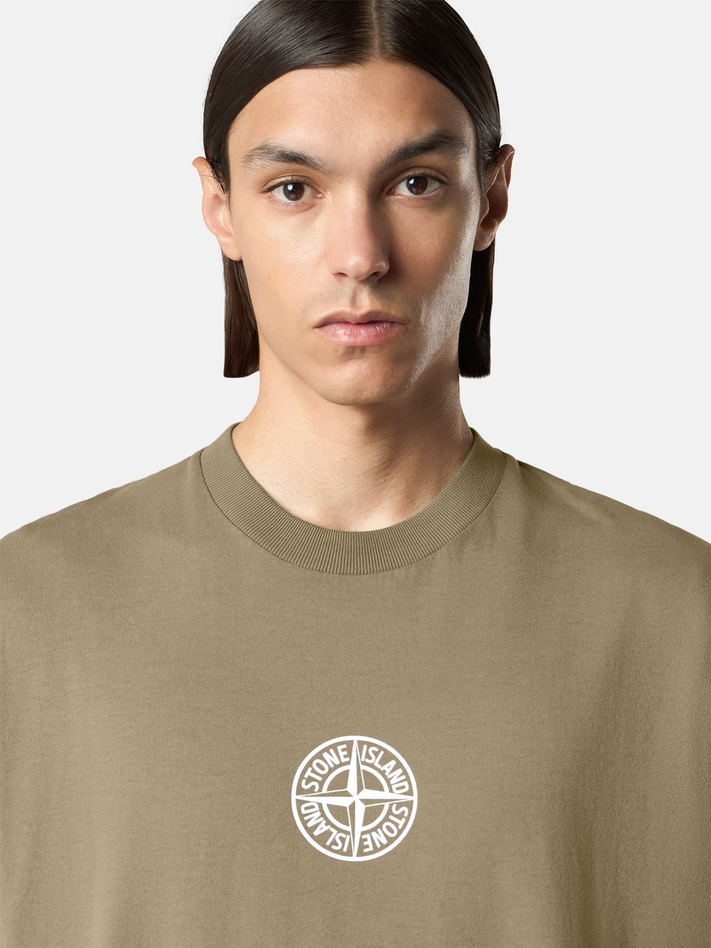 Stone Island 'Low Infos' Print T-Shirt in Military Green