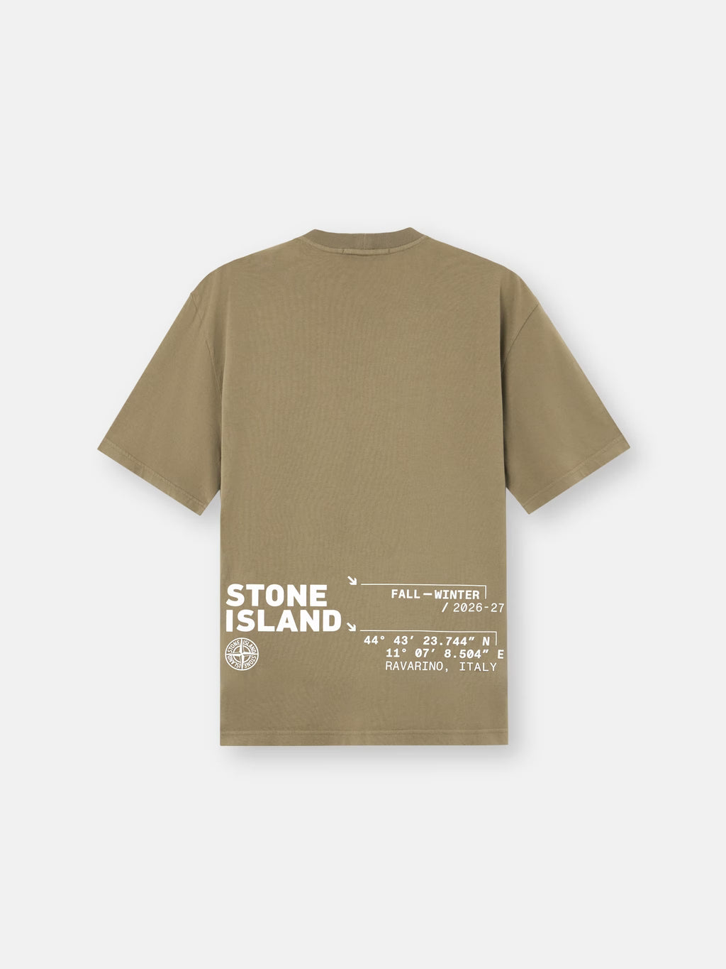 Stone Island 'Low Infos' Print T-Shirt in Military Green