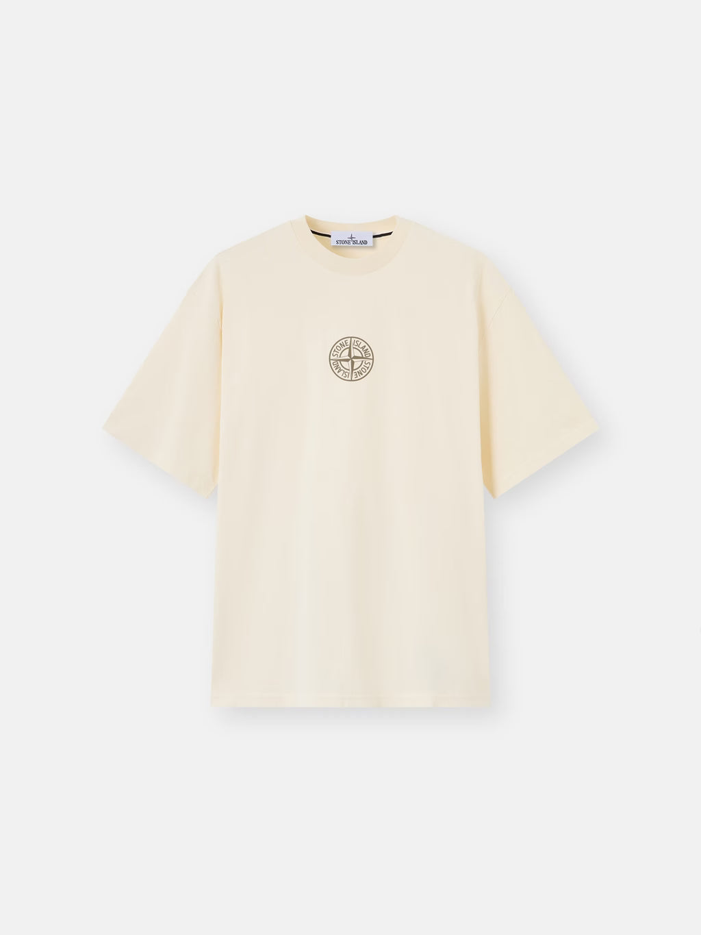 Stone Island 'Low Infos' Print T-Shirt in Ivory
