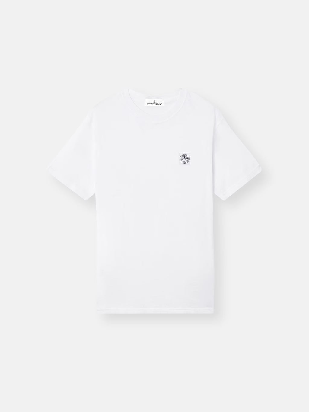 Stone Island 'Fissato' Effect Compass Patch T-Shirt in White